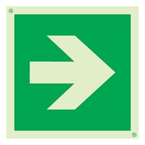Signalisation drapeau, indication directionnelle additionnelle – flèche, PVC photoluminescent