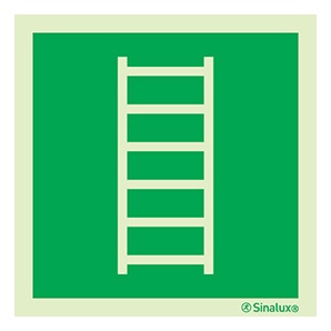 Signalisation drapeau, échelle de secours, PVC photoluminescent
