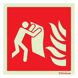 [F1005] Signalisation couverture anti-feu, PVC photoluminescent