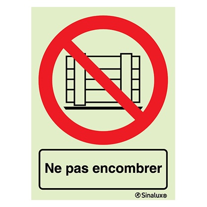 Signalisation une face, f1789, PVC photoluminescent