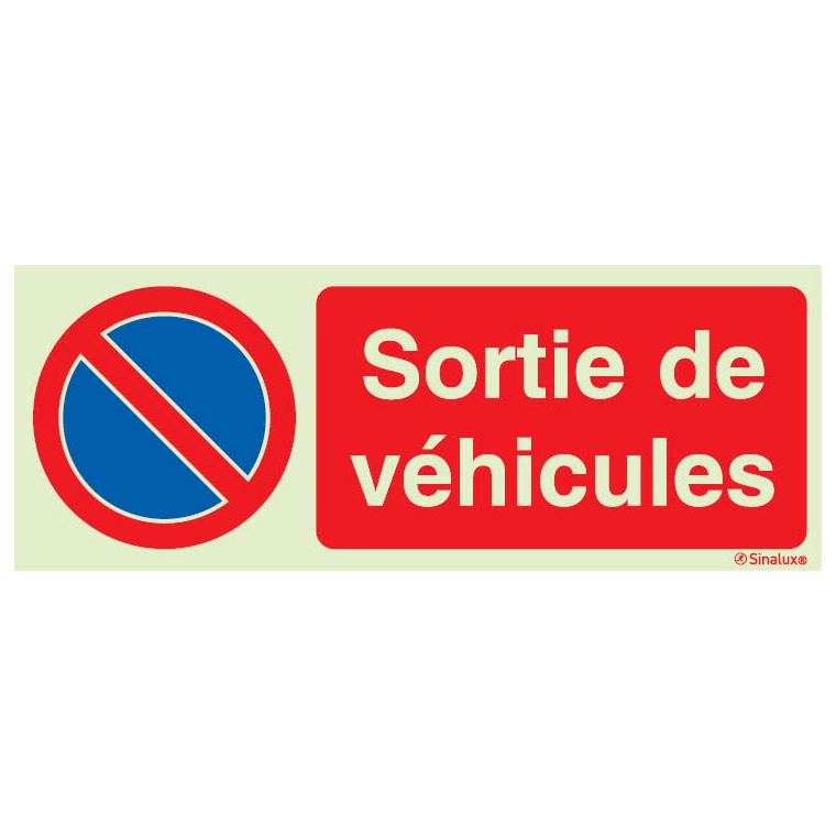 Signalisation une face, f2403, PVC photoluminescent