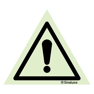 [F3101F01001PRFR] Signalisation une face, signal de danger – attention, PVC photoluminescent (100x100)