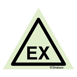 [F3106F01501PRFR] Signalisation une face, signal de danger – atmosphère explosive, PVC photoluminescent (150x150)