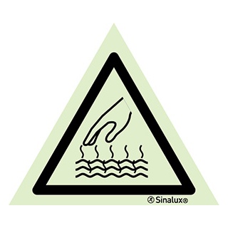 [F3107F01501PRFR] Signalisation une face, signal de danger – liquide à haute température, PVC photoluminescent (150x150)