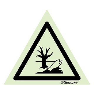 [F3111F01501PRFR] Signalisation une face, signal de danger – dangereux pour l’environnement, PVC photoluminescent (150x150)