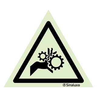 [F3203F01501PRFR] Signalisation une face, signal de danger – machine à démarrage automatique, PVC photoluminescent (150x150)