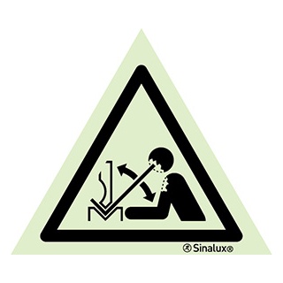 [F3310F01501PRFR] Signalisation une face, signal de danger – mouvement rapide de pièce (presse), PVC photoluminescent (150x150)
