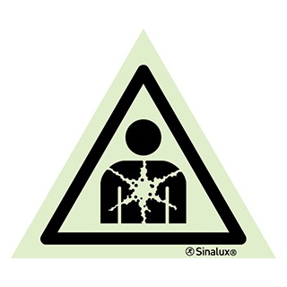 Signalisation une face, signal de danger – danger grave pour la santé, PVC photoluminescent