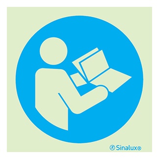 Signalisation une face, prendre connaissance du mode opératoire, PVC photoluminescent