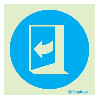 Signalisation une face, maintenir fermée – obligation, PVC photoluminescent