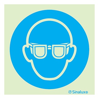 Signalisation une face, protection obligatoire de la vue, PVC photoluminescent