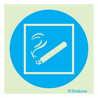 Signalisation une face, zone fumeur, PVC photoluminescent
