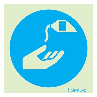 Signalisation une face, crème de protection obligatoire, PVC photoluminescent