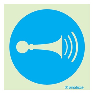 Signalisation une face, klaxonner, PVC photoluminescent