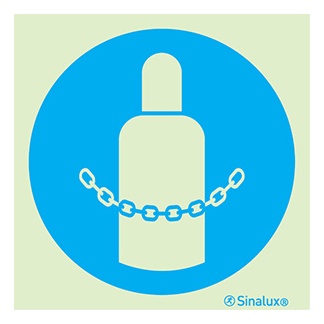 Signalisation une face, sécuriser les bouteilles de gaz, PVC photoluminescent