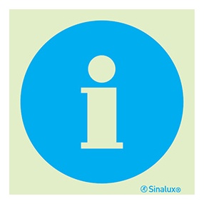 [F4751F10101IDFR] Signalisation une face, information (générique), PVC photoluminescent (100x100)