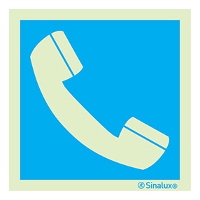 Signalisation drapeau, téléphone, PVC photoluminescent