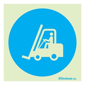 [F6412F20201LGFR] Signalisation une face, f6412, PVC photoluminescent (200x200)