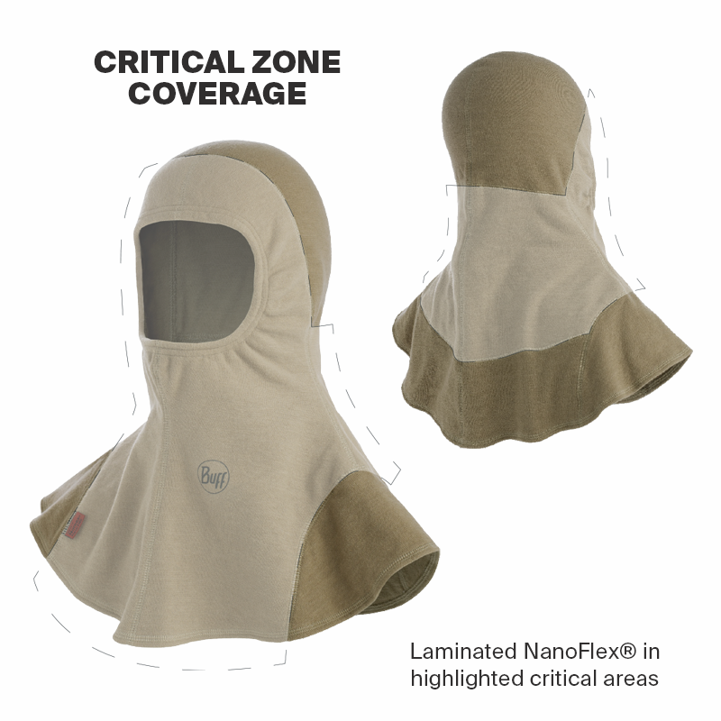 [127741.343.10] Cagoule Buff Firefighter Particulate Hood CRITICAL ZONE COVERAGE - Colid Necort Tan